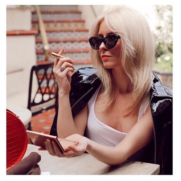 Tory Burch Black Vinyl/Patent Leather ZipUp Jacket - Picture 1 of 5